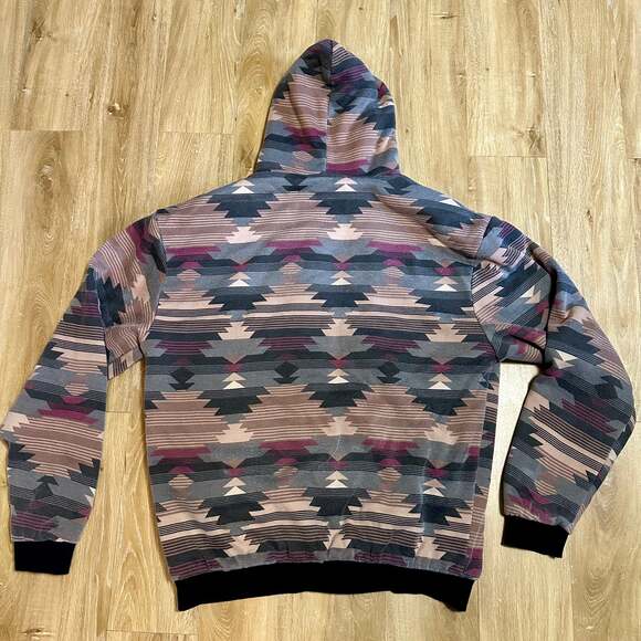 Big Ball Sports Men's Aztec Sherpa Lined Full Zipper Hooded Jacket - Picture 8 of 8